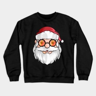 Santa Claus Wearing Sunglasses For Christmas In July Crewneck Sweatshirt